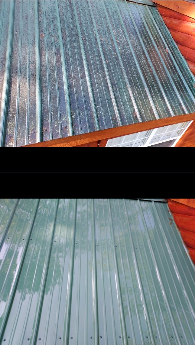 Metal roof cleaning